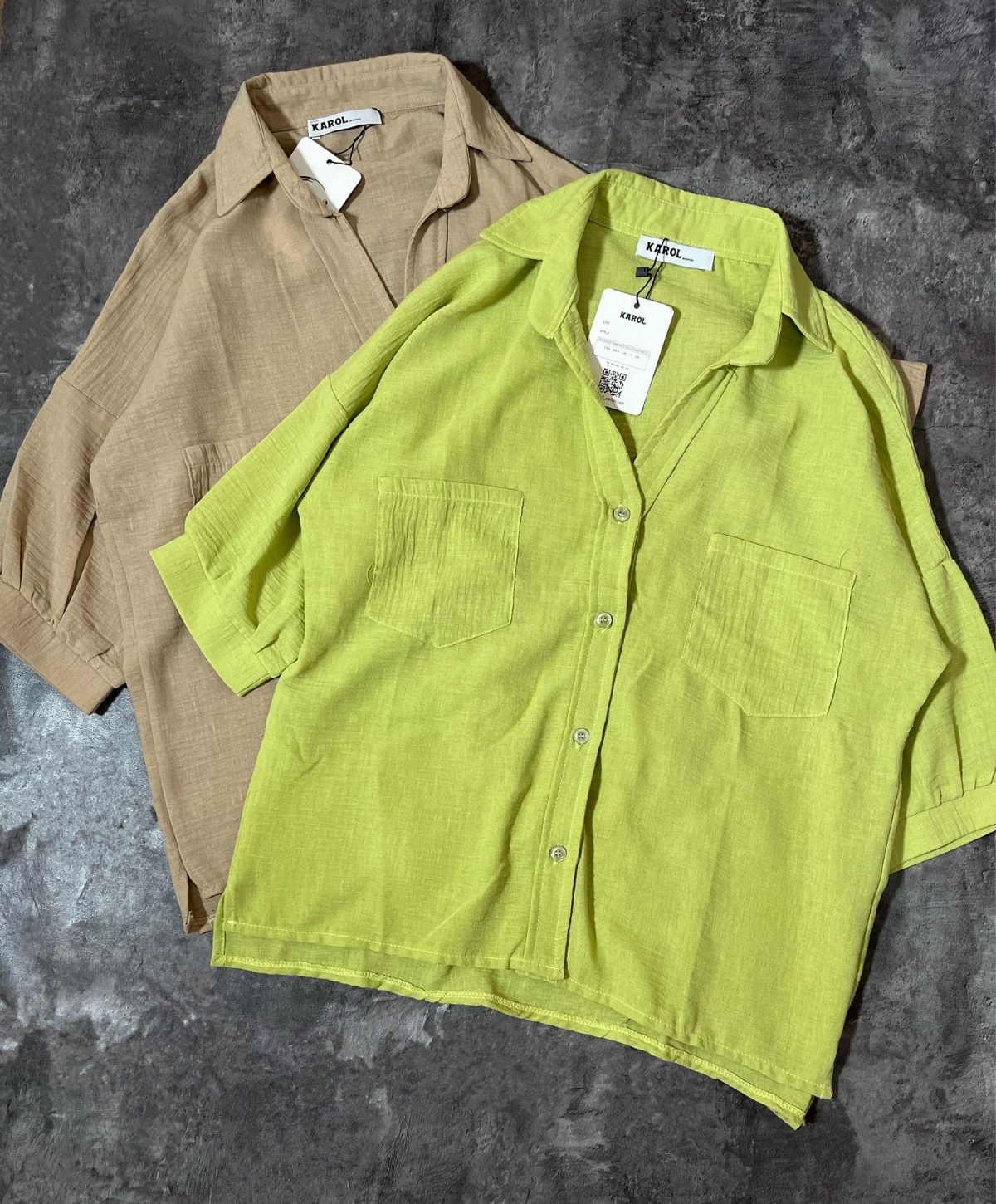 شومیز یقه هفت دوجیب(2661) - Image 3