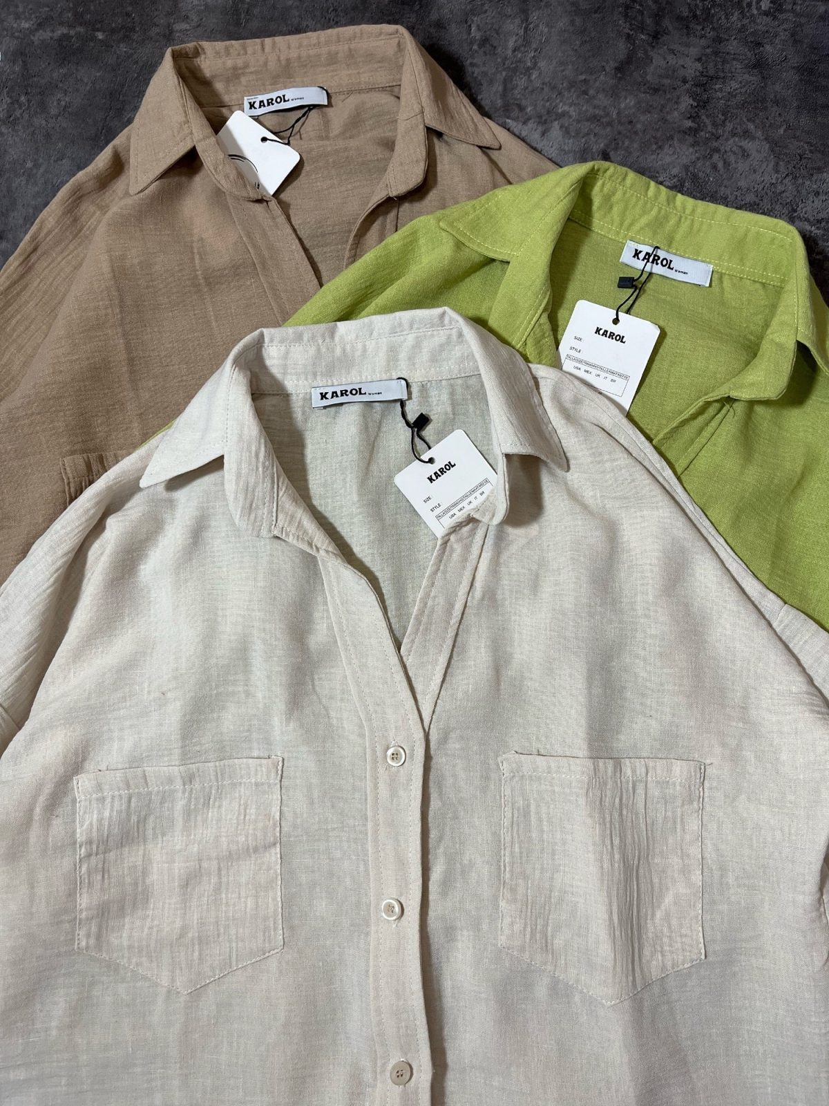 شومیز یقه هفت دوجیب(2661) - Image 2