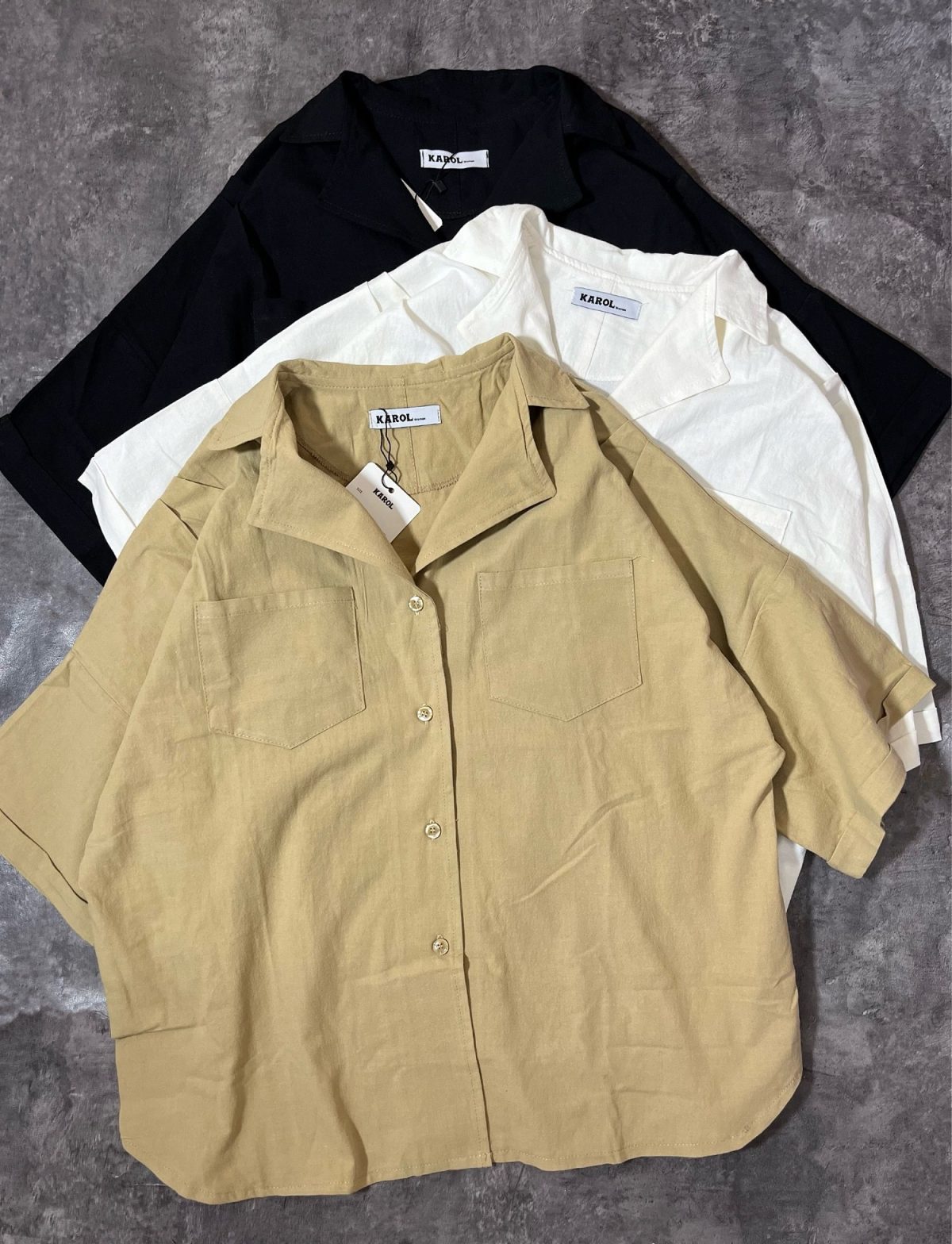 شومیز آستین سه ربع دوجیب(2663) - Image 2