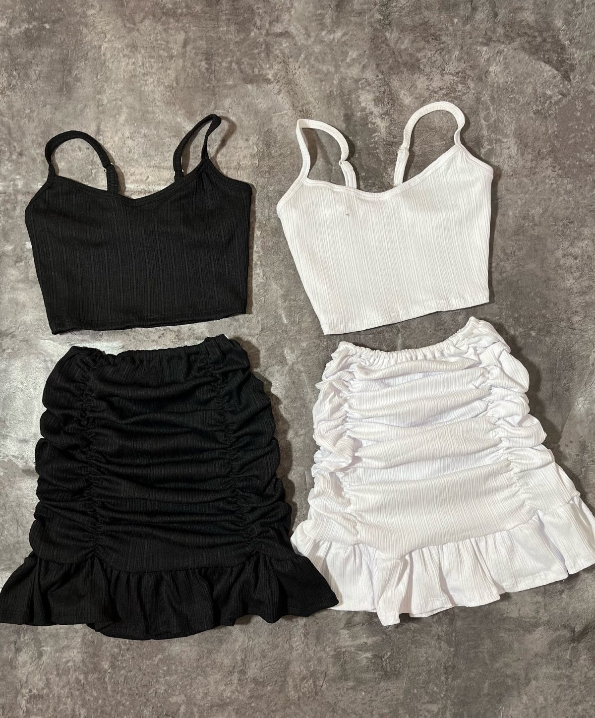 ست کراپ و دامن چین دار(2673) - Image 2