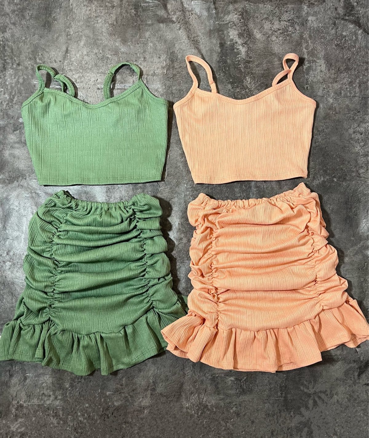 ست کراپ و دامن چین دار(2673) - Image 3