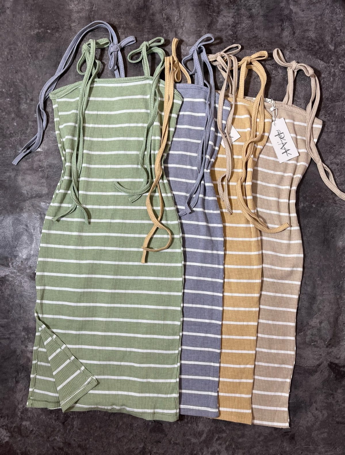 پیراهن راه راه بند گره ای(2672) - Image 2