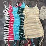 پیراهن بغل گت راه راه بند نازک(2677)