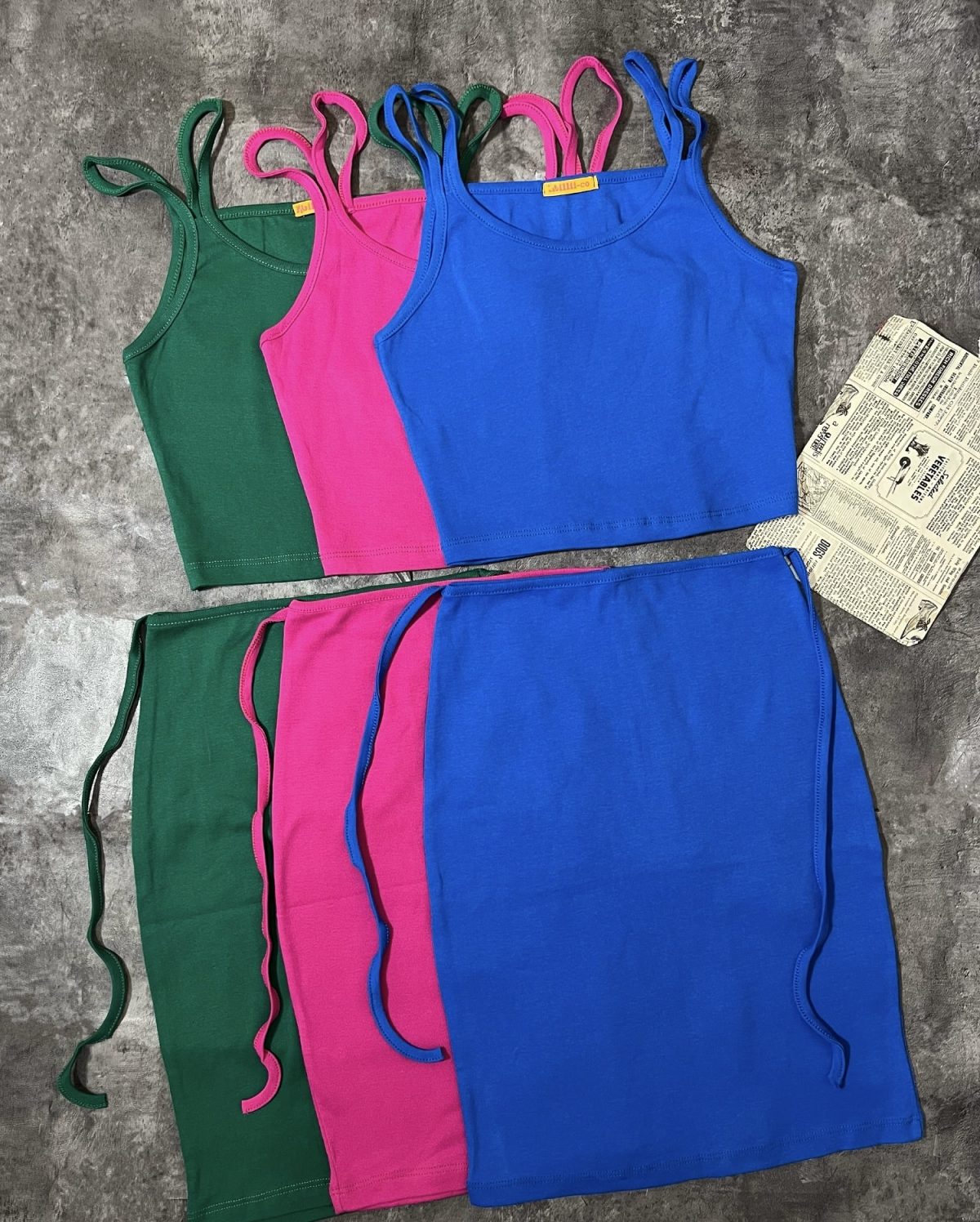 ست کراپ دوبند و دامن بند دور کمر(2675) - Image 2