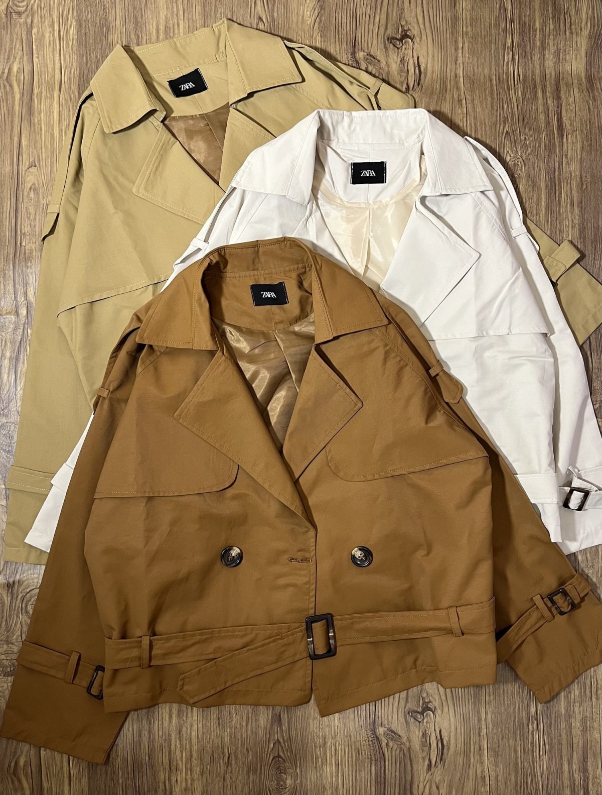 ترنچ کت آستردار کوتاه شنل دار(2696) - Image 4