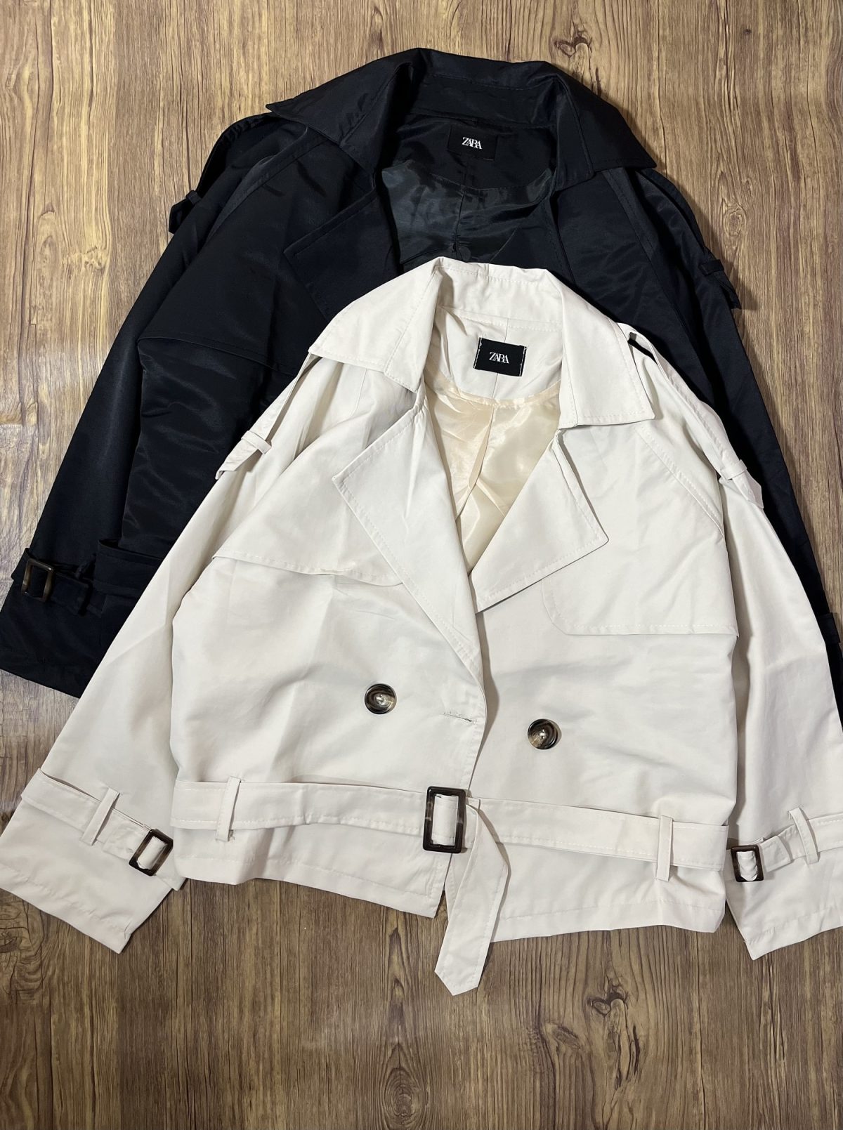 ترنچ کت آستردار کوتاه شنل دار(2696) - Image 2