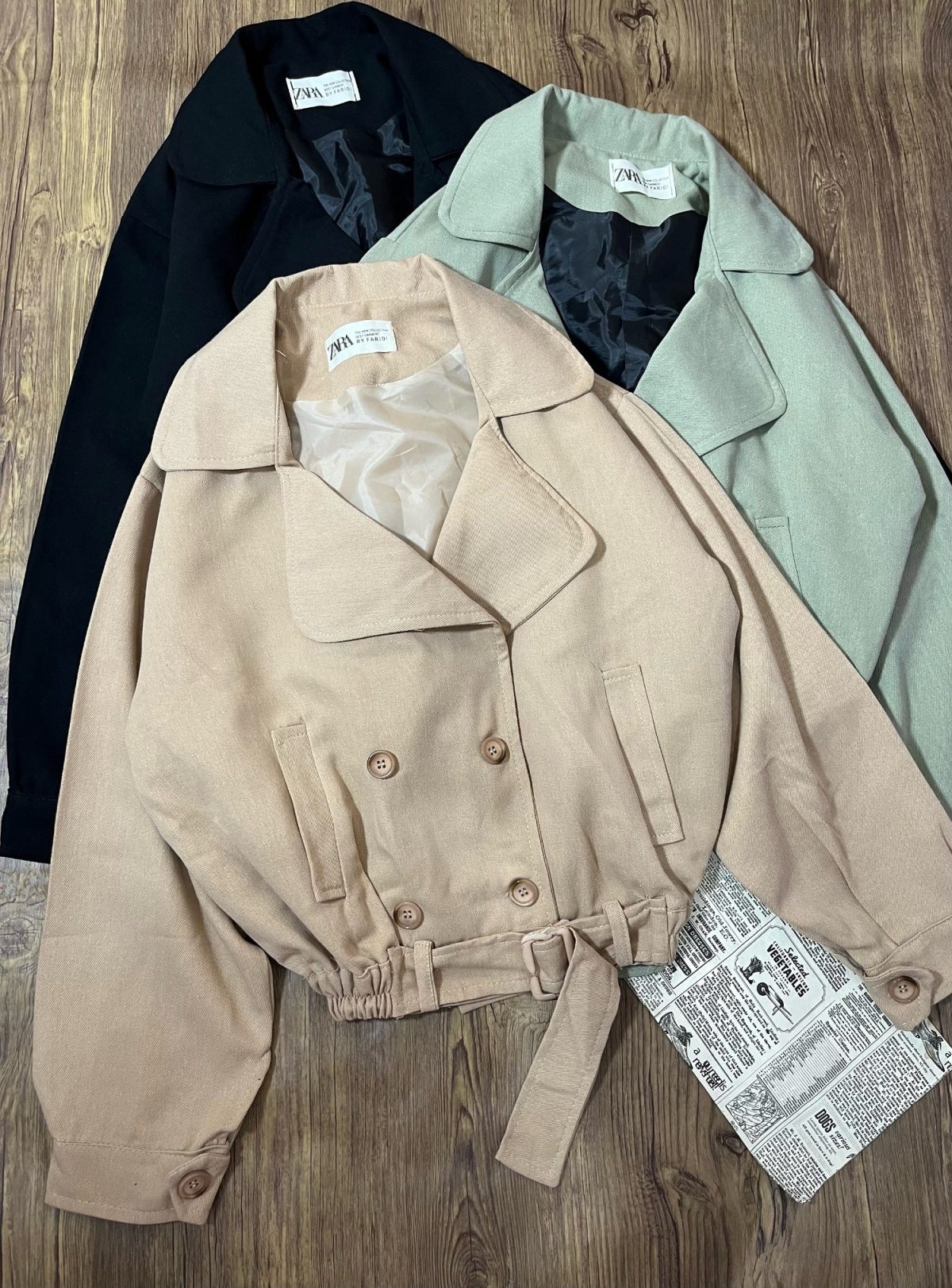 ترنچ کت آستردار پشت کش کمردار(2709) - Image 3