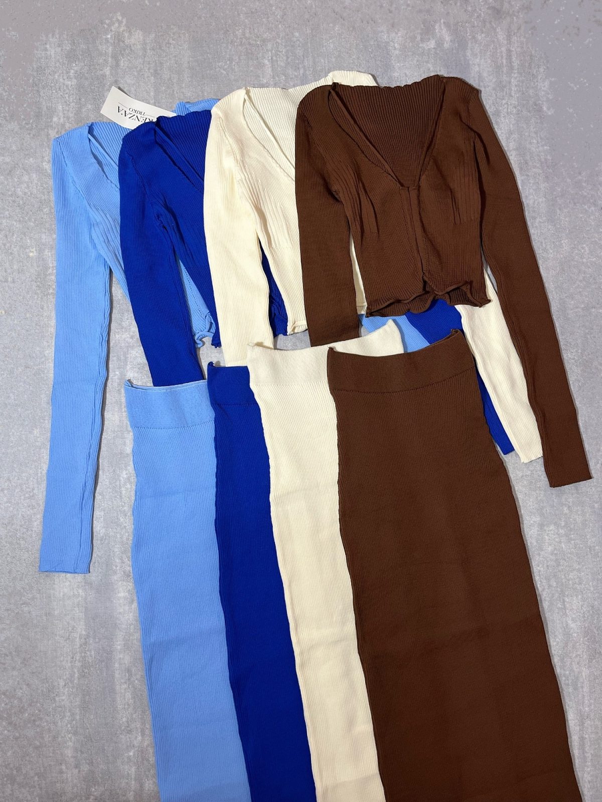 ست دامن و کراپ آستین بلند وارداتی(2715) - Image 6