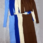 ست دامن و کراپ آستین بلند وارداتی(2715)