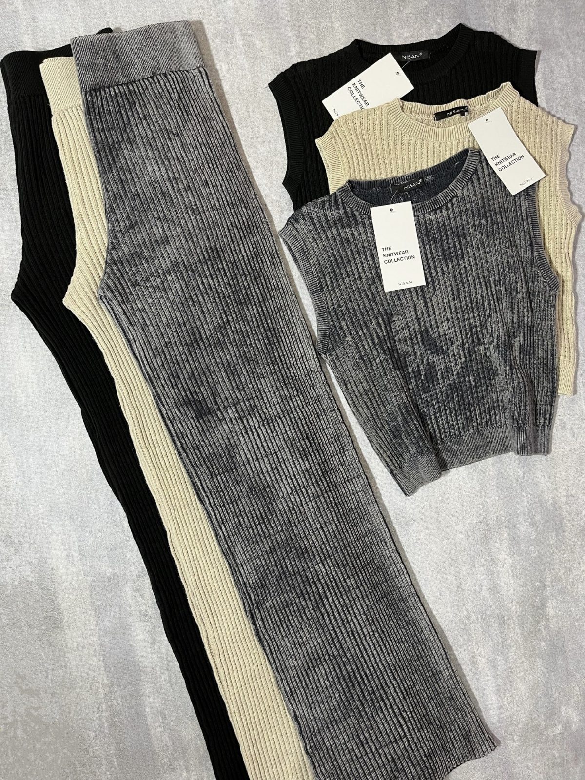 ست کراپ و شلوار بافت ترک وارداتی(2728) - Image 3