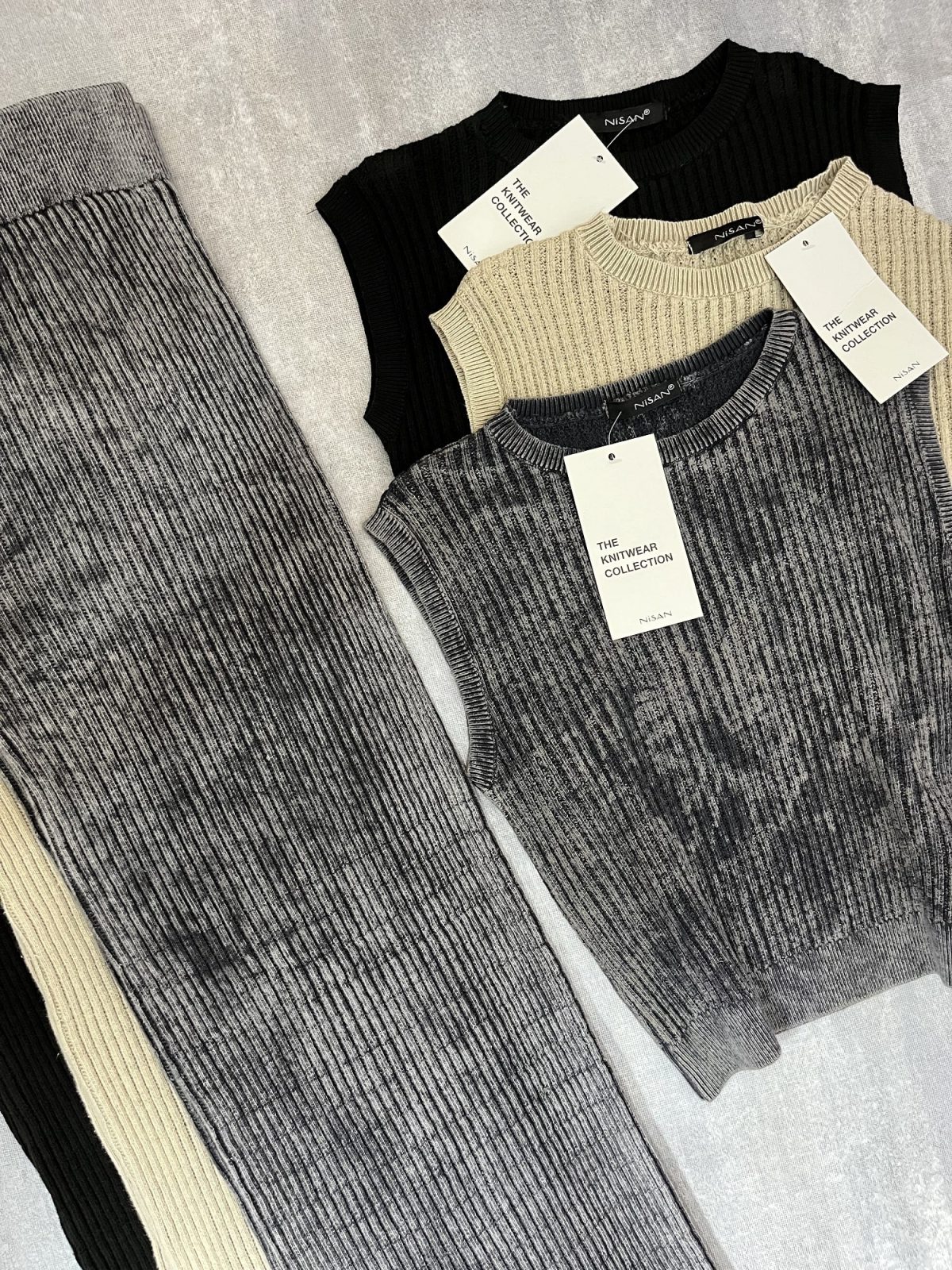 ست کراپ و شلوار بافت ترک وارداتی(2728) - Image 4