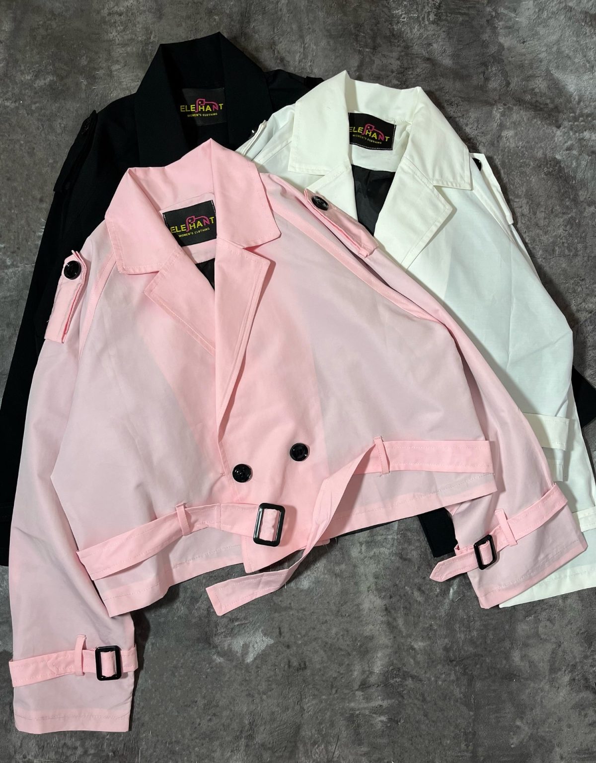 ترنچ کت آستردار کمر سگک(2734) - Image 4