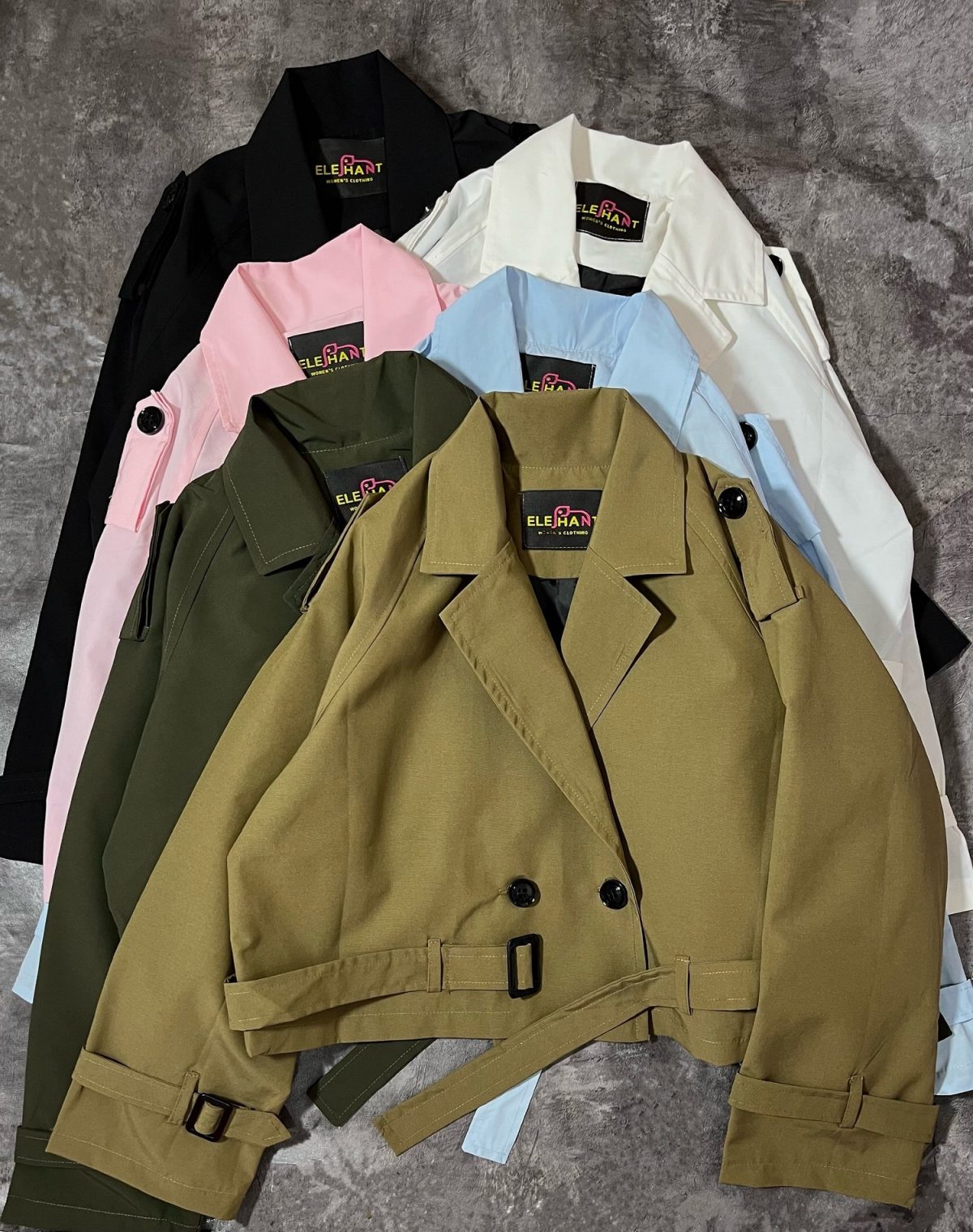 ترنچ کت آستردار کمر سگک(2734) - Image 5