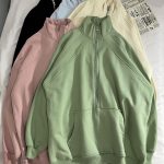 سویشرت نیم زیپ جیبدار دورس سه نخ داخل کرک(2736)