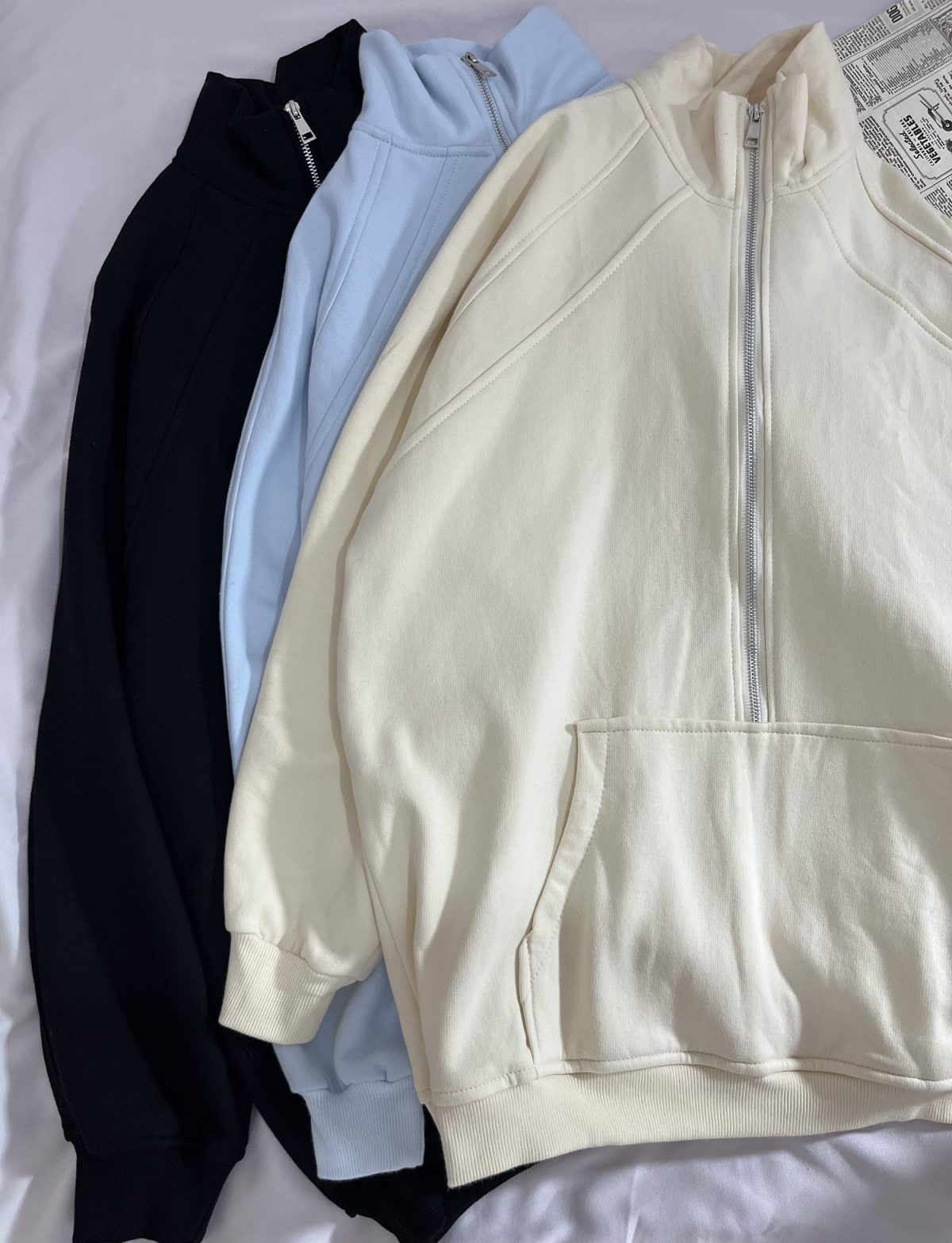 سویشرت نیم زیپ جیبدار دورس سه نخ داخل کرک(2736) - Image 5