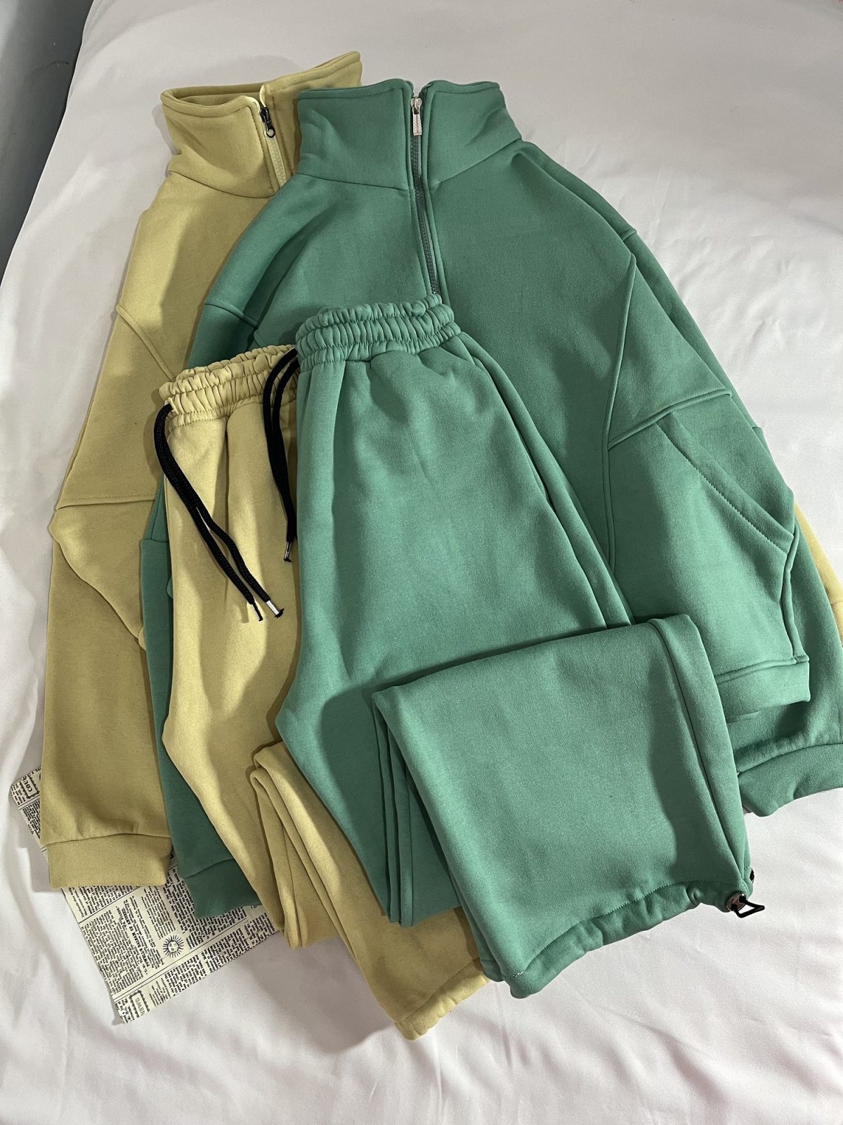 ست سویشرت و شلوار دورس اسپان سه نخ داخل کرک(2748) - Image 2