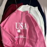 دورس نیم زیپ USA پرچم سه نخ داخل کرک(2769)