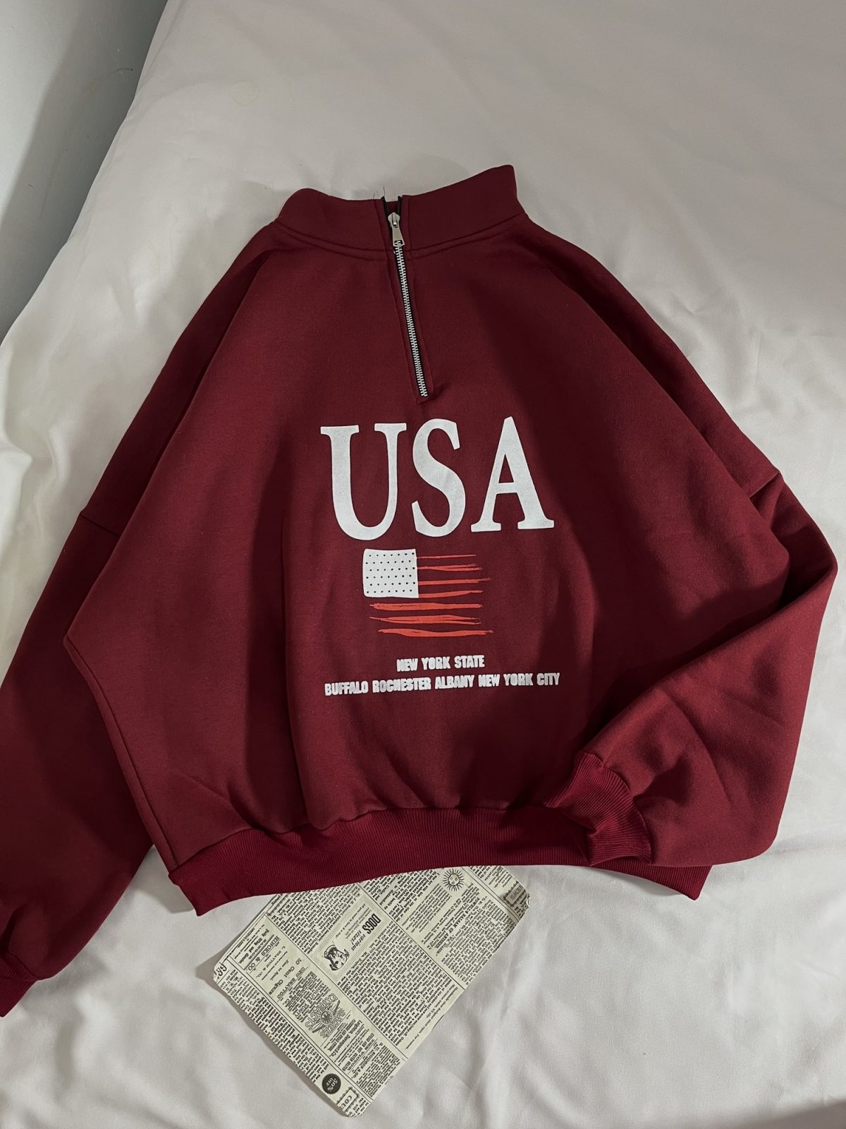 دورس نیم زیپ USA پرچم سه نخ داخل کرک(2769) - Image 5