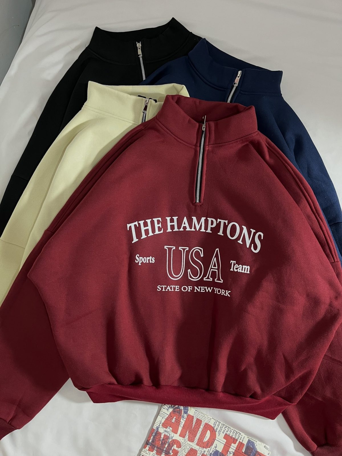 دورس نیم زیپ USA تکست دار سه نخ داخل کرک(2766) - Image 3