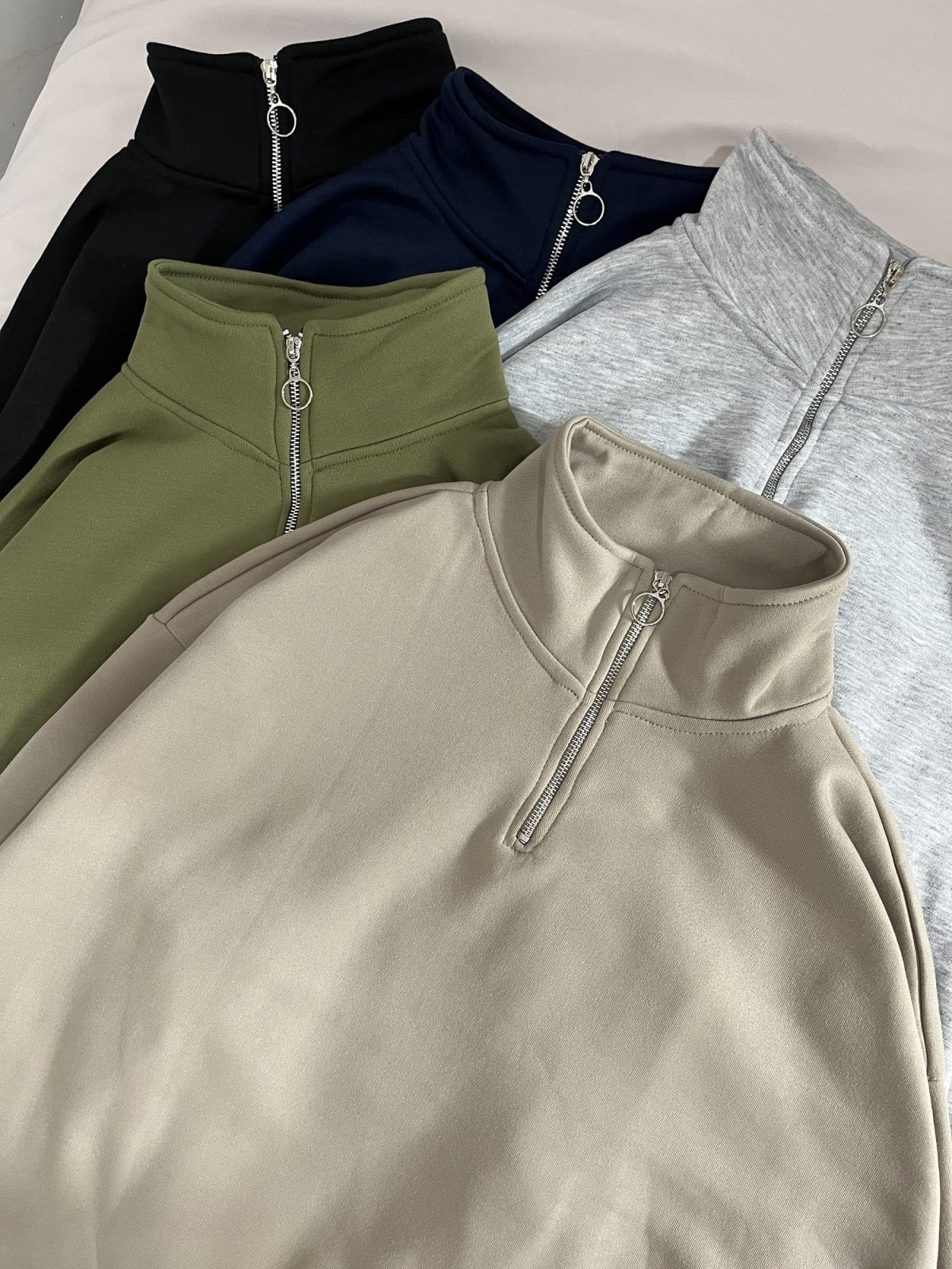 نیم زیپ ساده اورسایز سه نخ داخل کرک(2781) - Image 4