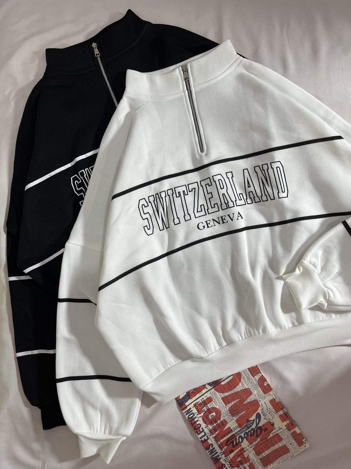 دورس نیم زیپ SWITZERLAND سه نخ داخل کرک(2823) - Image 3