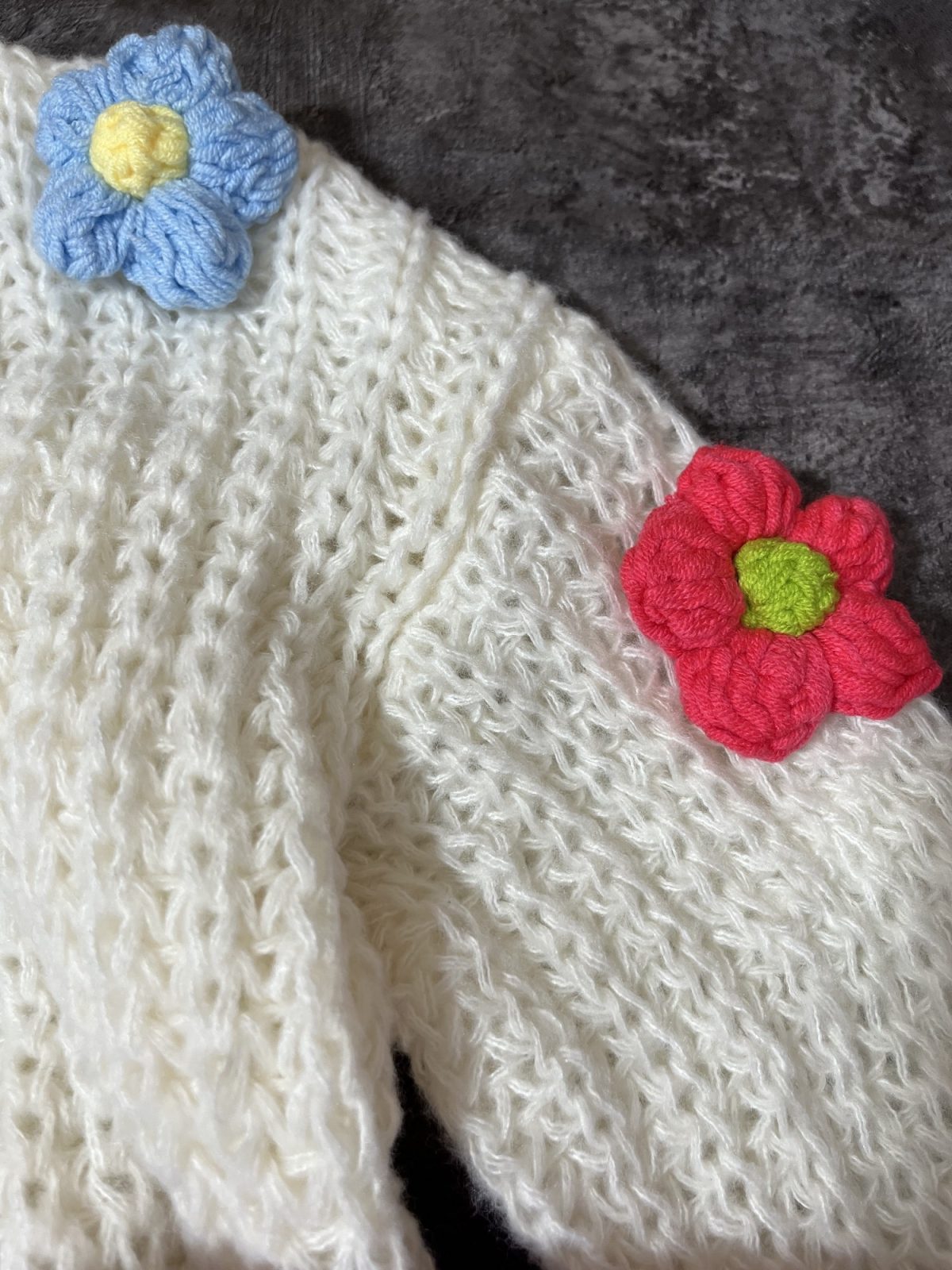 ژاکت بافت گلدار وارداتی(2796) - Image 9