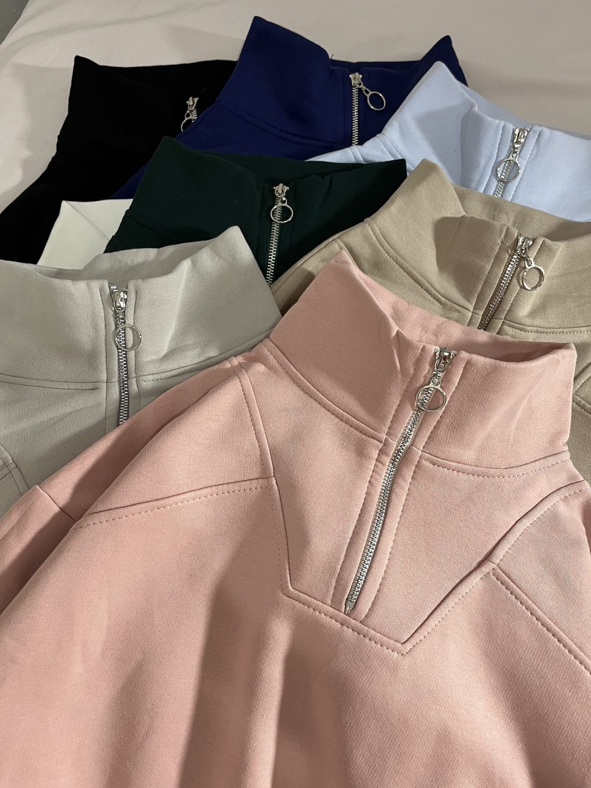 نیم زیپ ساده دورس سه نخ داخل کرک(2801) - Image 2