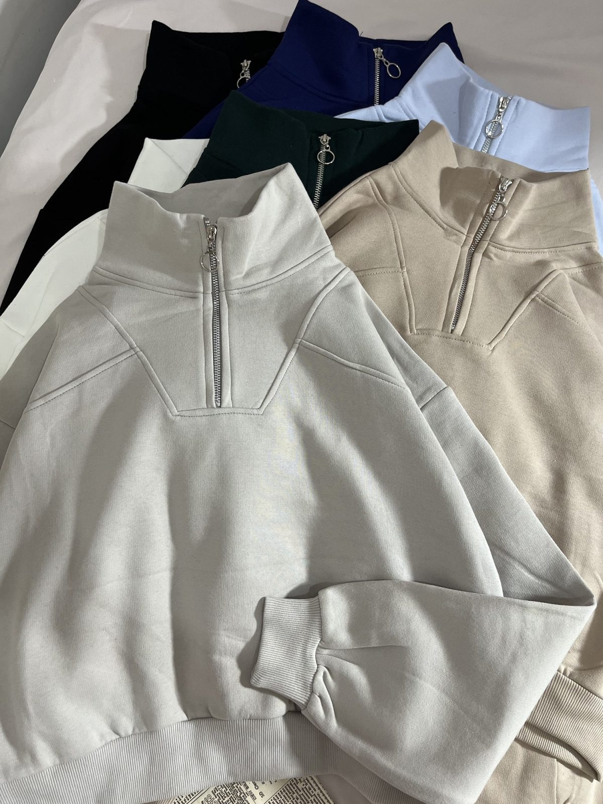 نیم زیپ ساده دورس سه نخ داخل کرک(2801) - Image 3