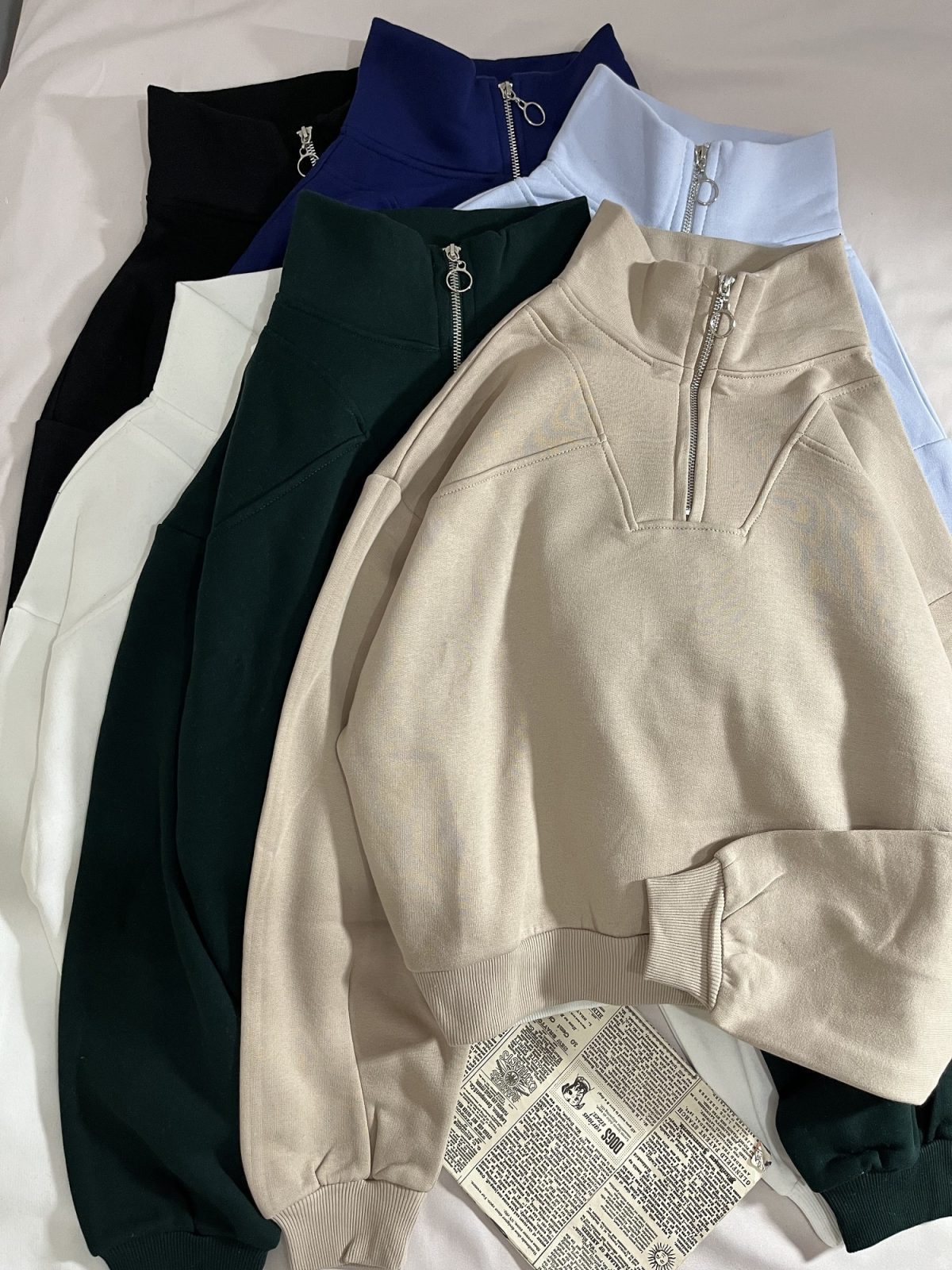 نیم زیپ ساده دورس سه نخ داخل کرک(2801) - Image 4