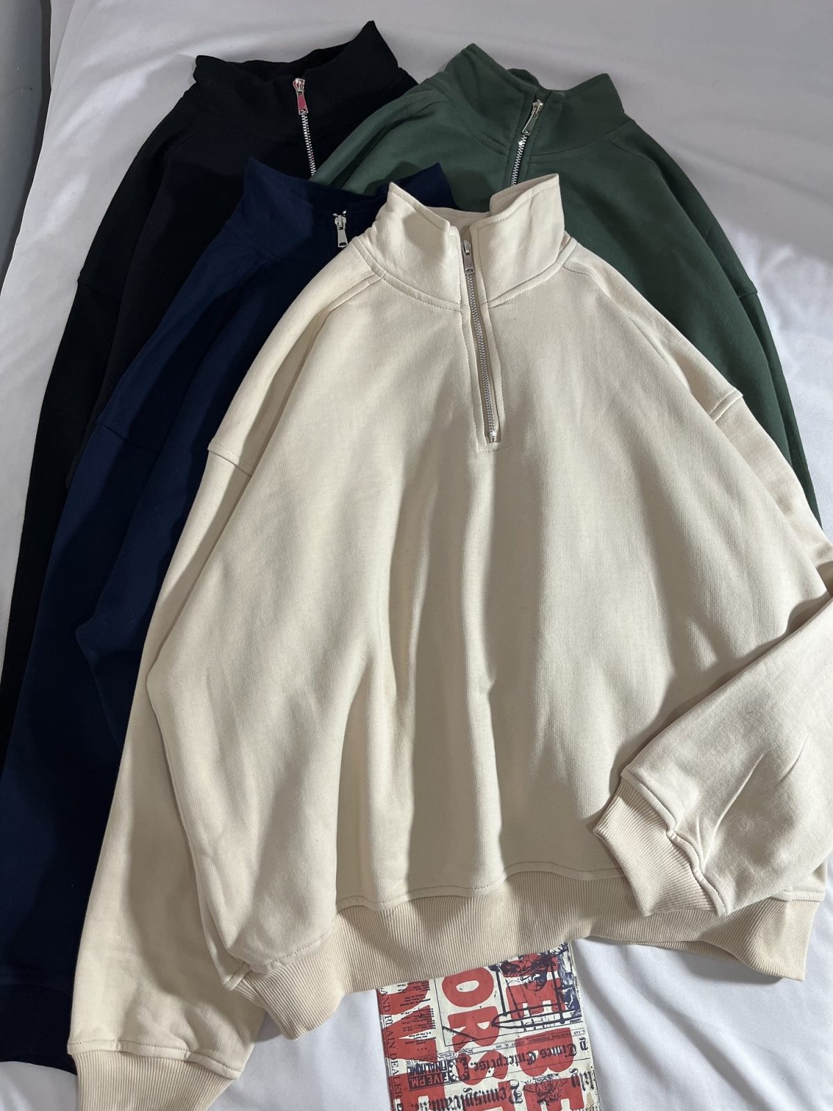 نیم زیپ ساده دورس سه نخ داخل کرک(2809) - Image 2