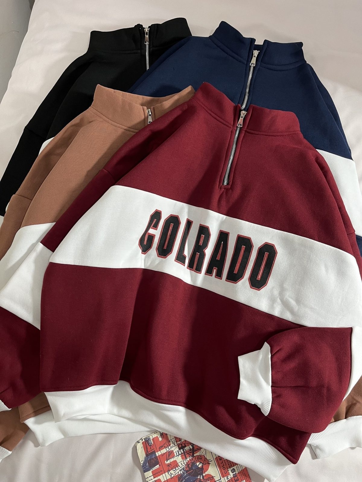 دورس نیم زیپ ترکیبی سه نخ داخل کرک(2824) - Image 3