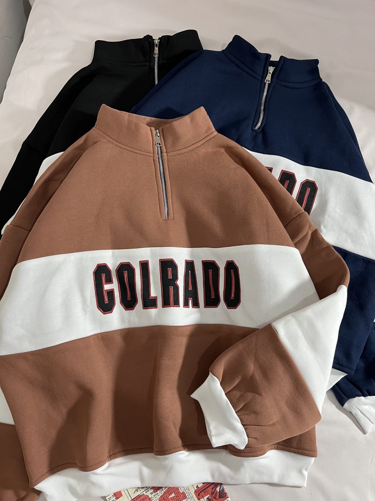 دورس نیم زیپ ترکیبی سه نخ داخل کرک(2824) - Image 4