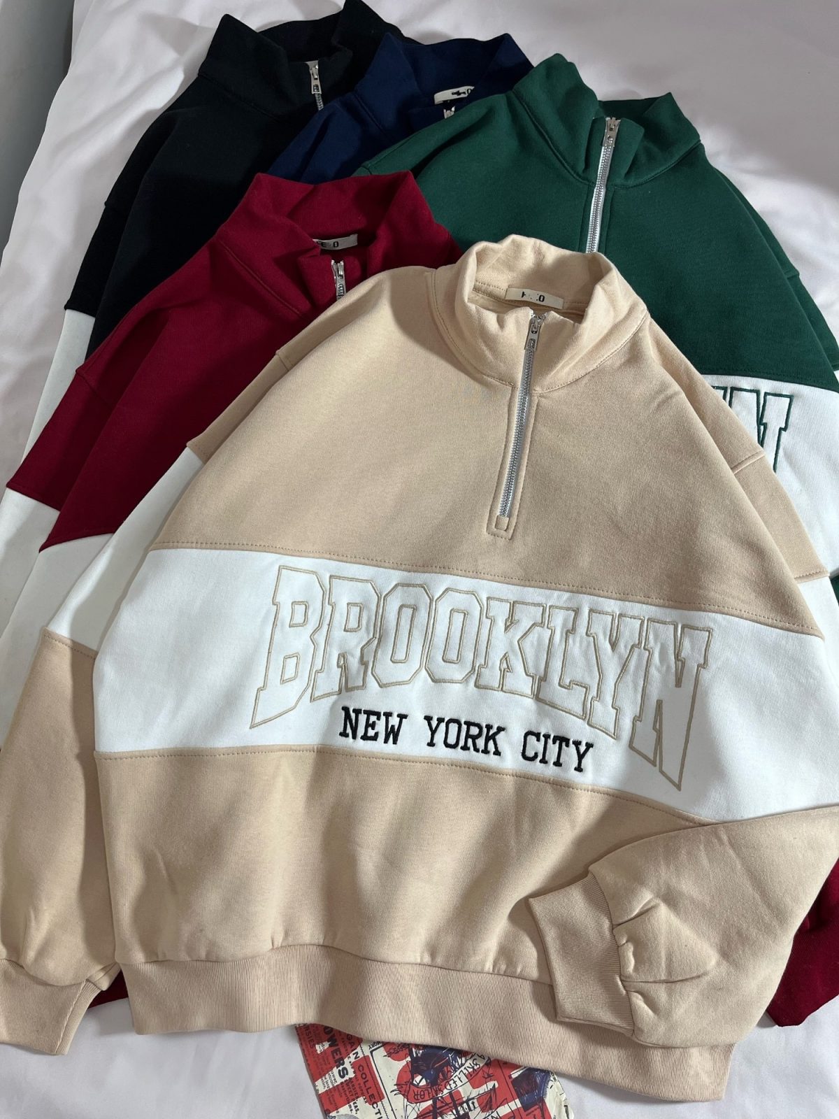 نیم زیپ ترکیبی BROOKLYN سه نخ داخل کرک(2846) - Image 2