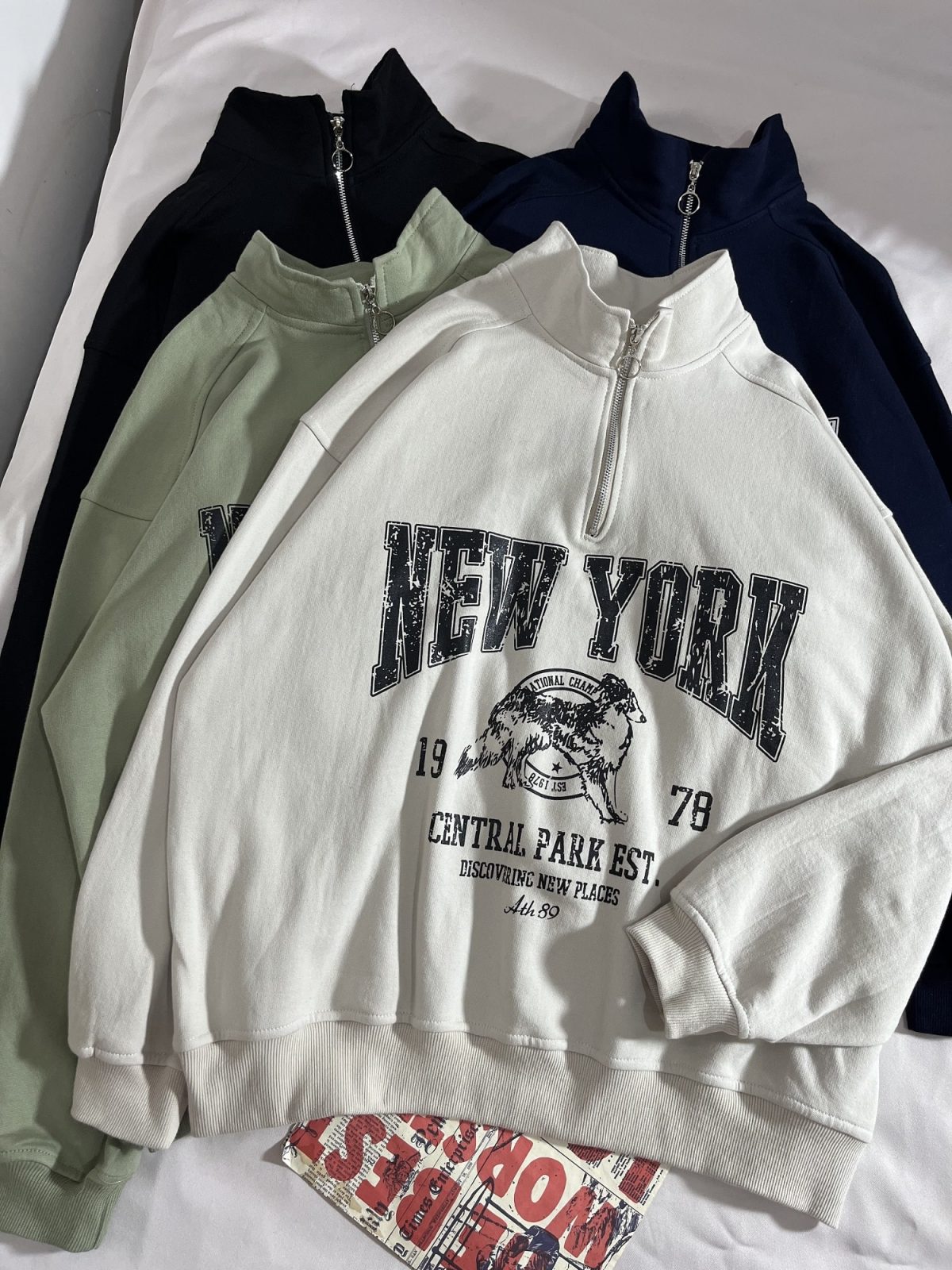 نیم زیپ NEW YORK دورس سه نخ داخل کرک(2853) - Image 2