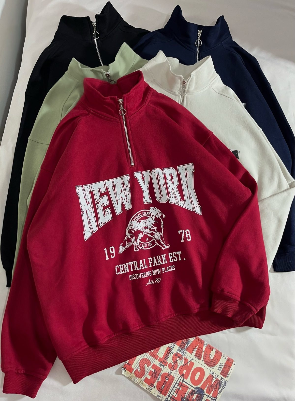 نیم زیپ NEW YORK دورس سه نخ داخل کرک(2853) - Image 1
