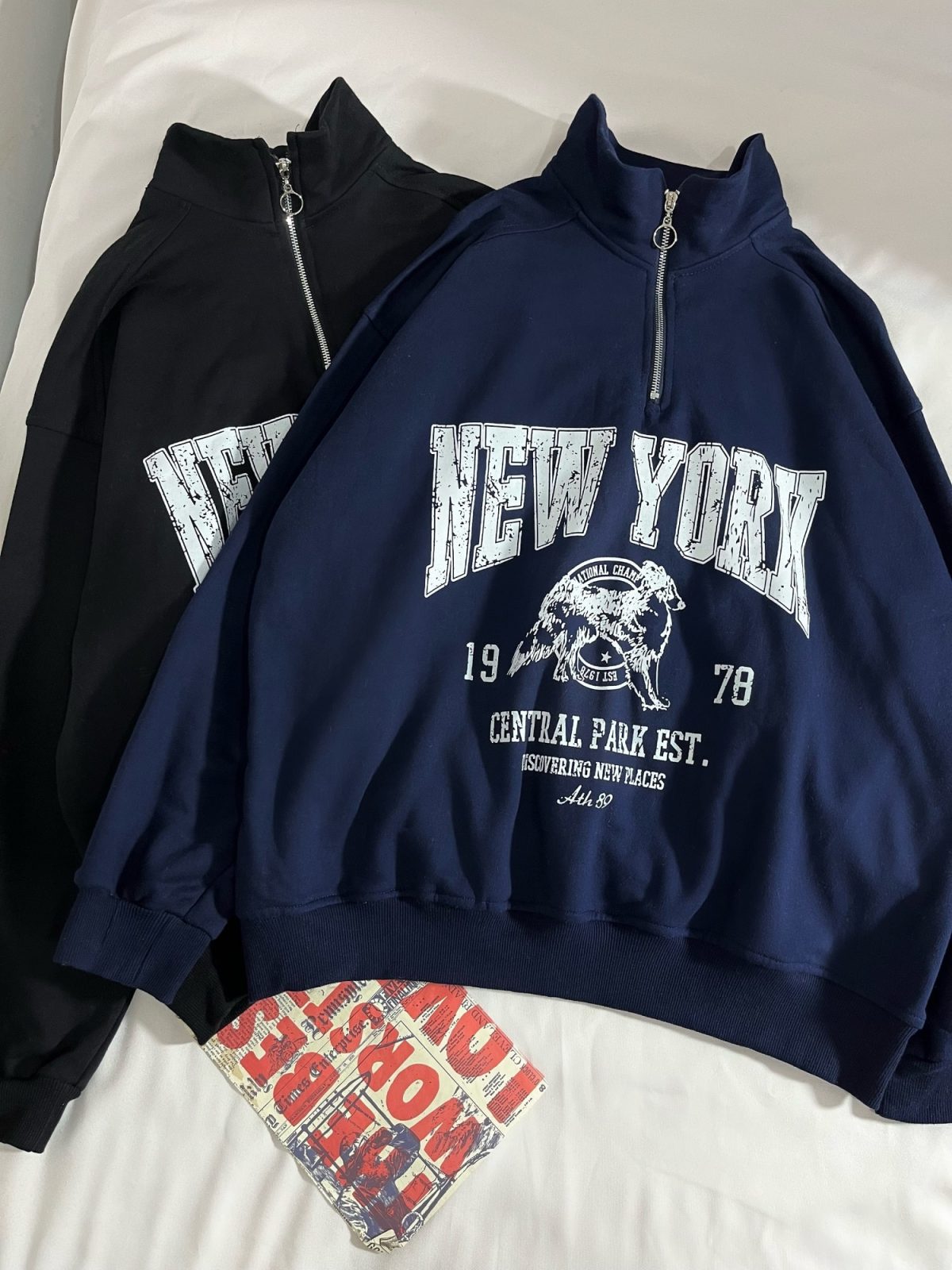 نیم زیپ NEW YORK دورس سه نخ داخل کرک(2853) - Image 3