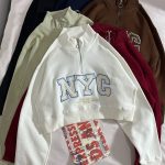 نیم زیپ کراپ NYC سه نخ داخل کرک(2852)