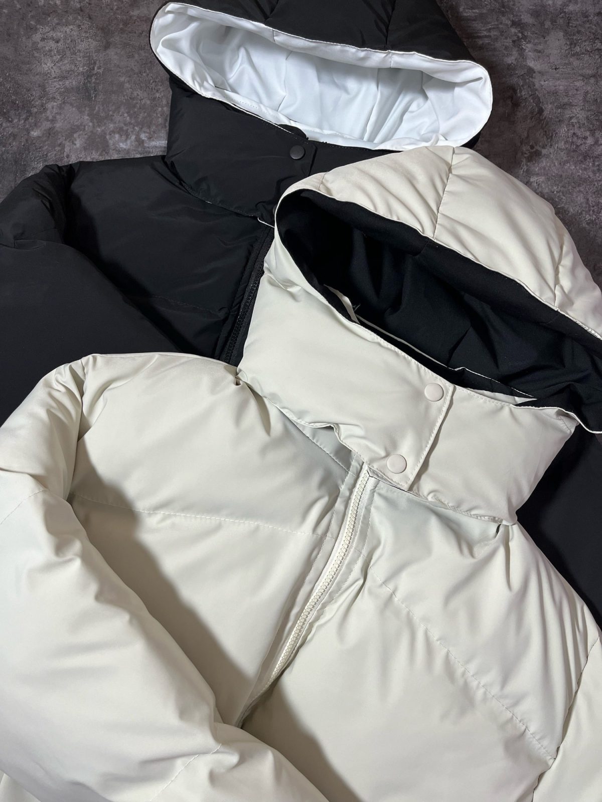 کاپشن پفی باکسی کلاهدار(2897) - Image 3