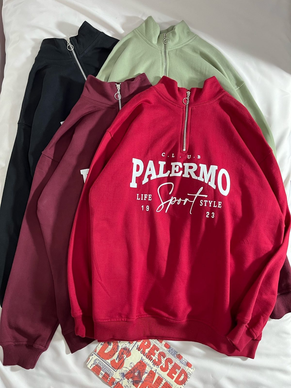 دورس نیم زیپ PALERMO سه نخ داخل کرک(2883) - Image 1