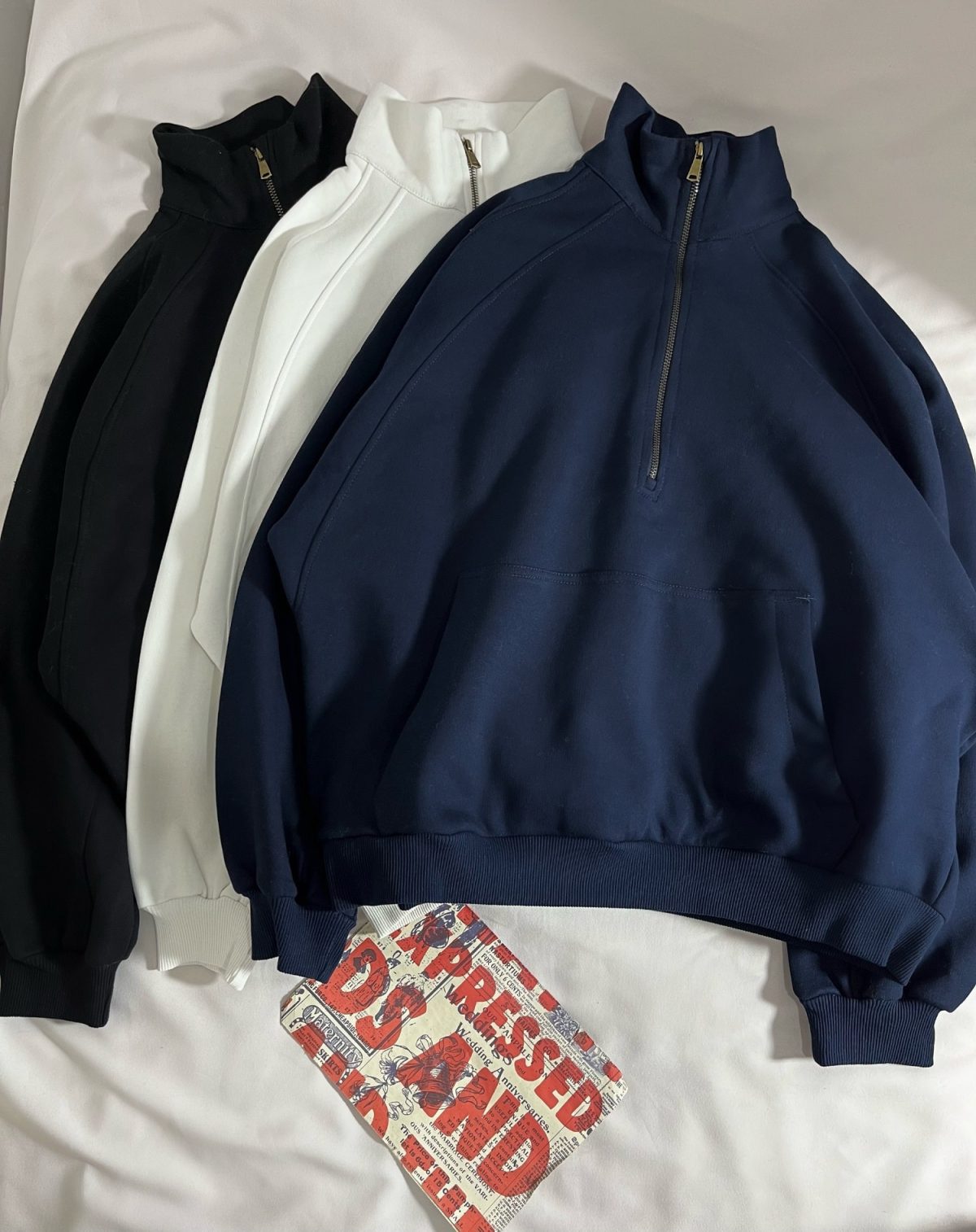 نیم زیپ ساده مغزی دوزی شده سه نخ داخل کرک(2886) - Image 5