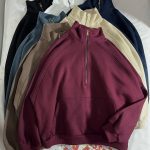 نیم زیپ ساده مغزی دوزی شده سه نخ داخل کرک(2886)