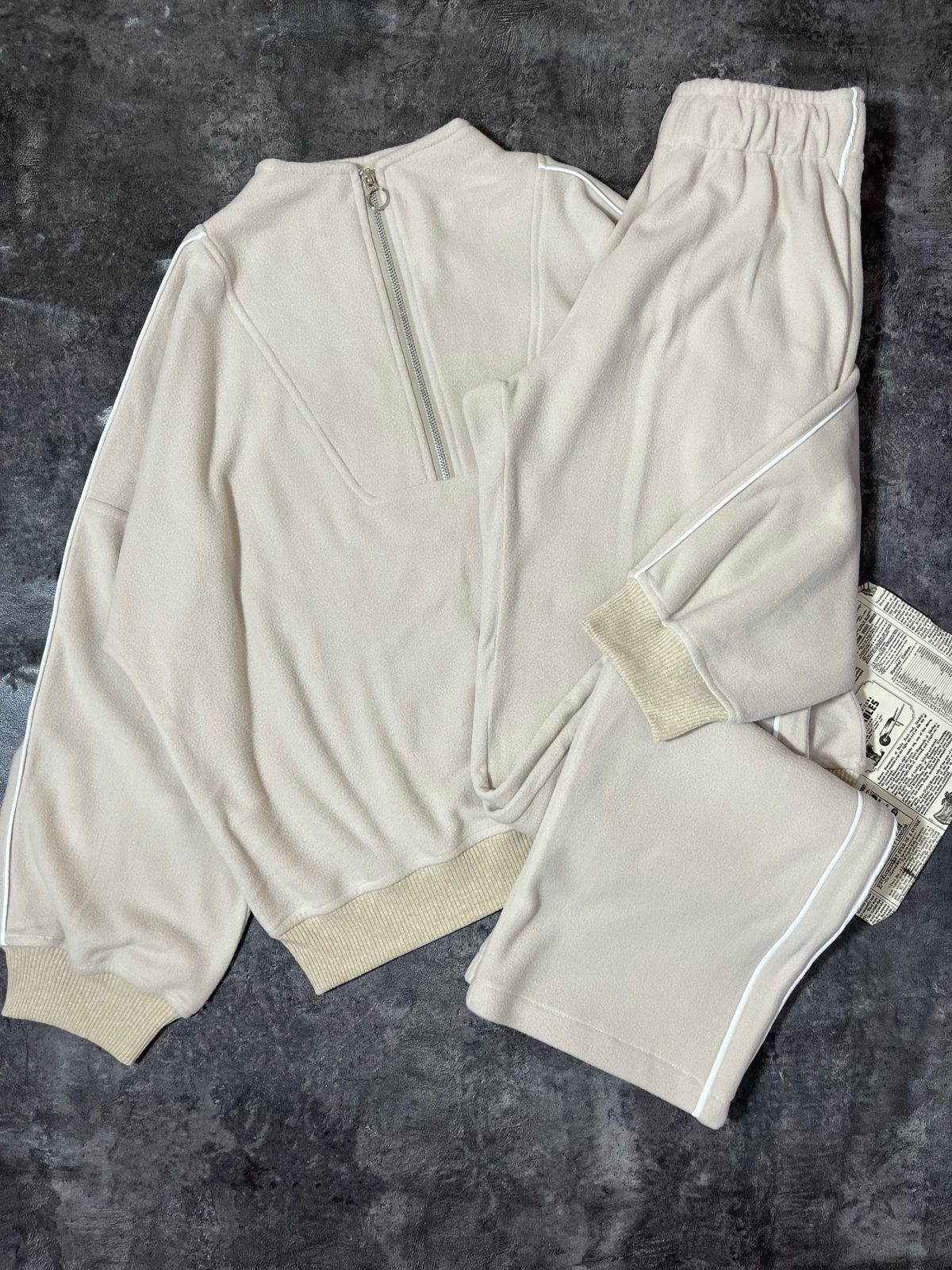 ست نیم زیپ و شلوار بگ مغزی دوزی شده(2890) - Image 9