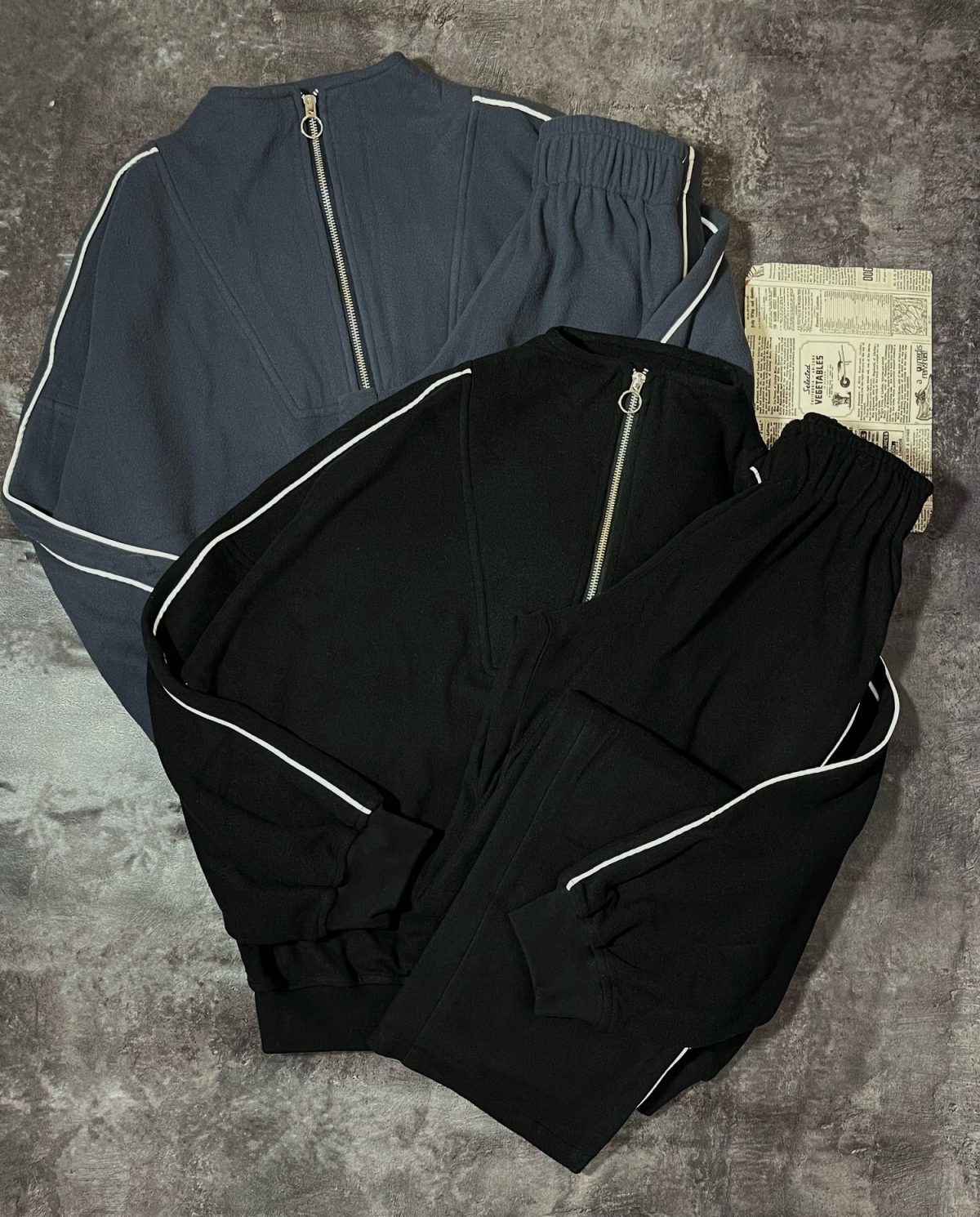 ست نیم زیپ و شلوار بگ مغزی دوزی شده(2890) - Image 3