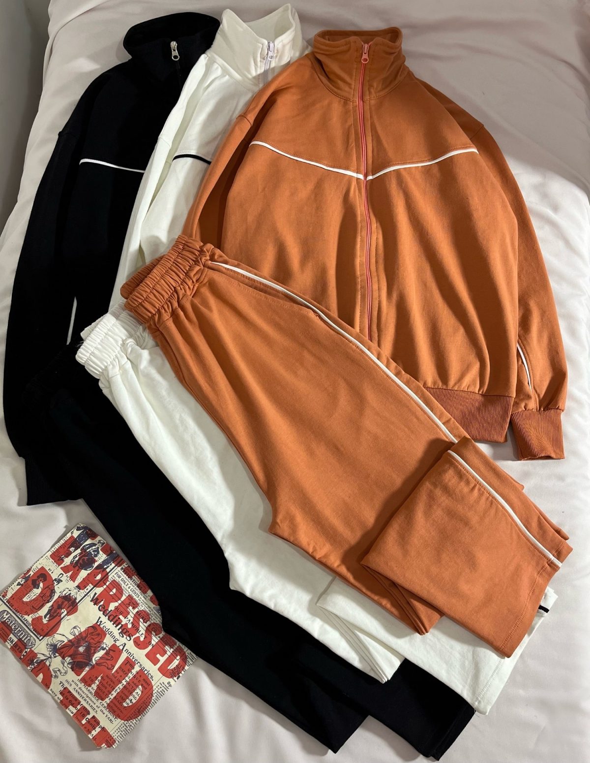 ست سویشرت و شلوار بگ پنبه لاکرا بدون کرک(2899) - Image 2