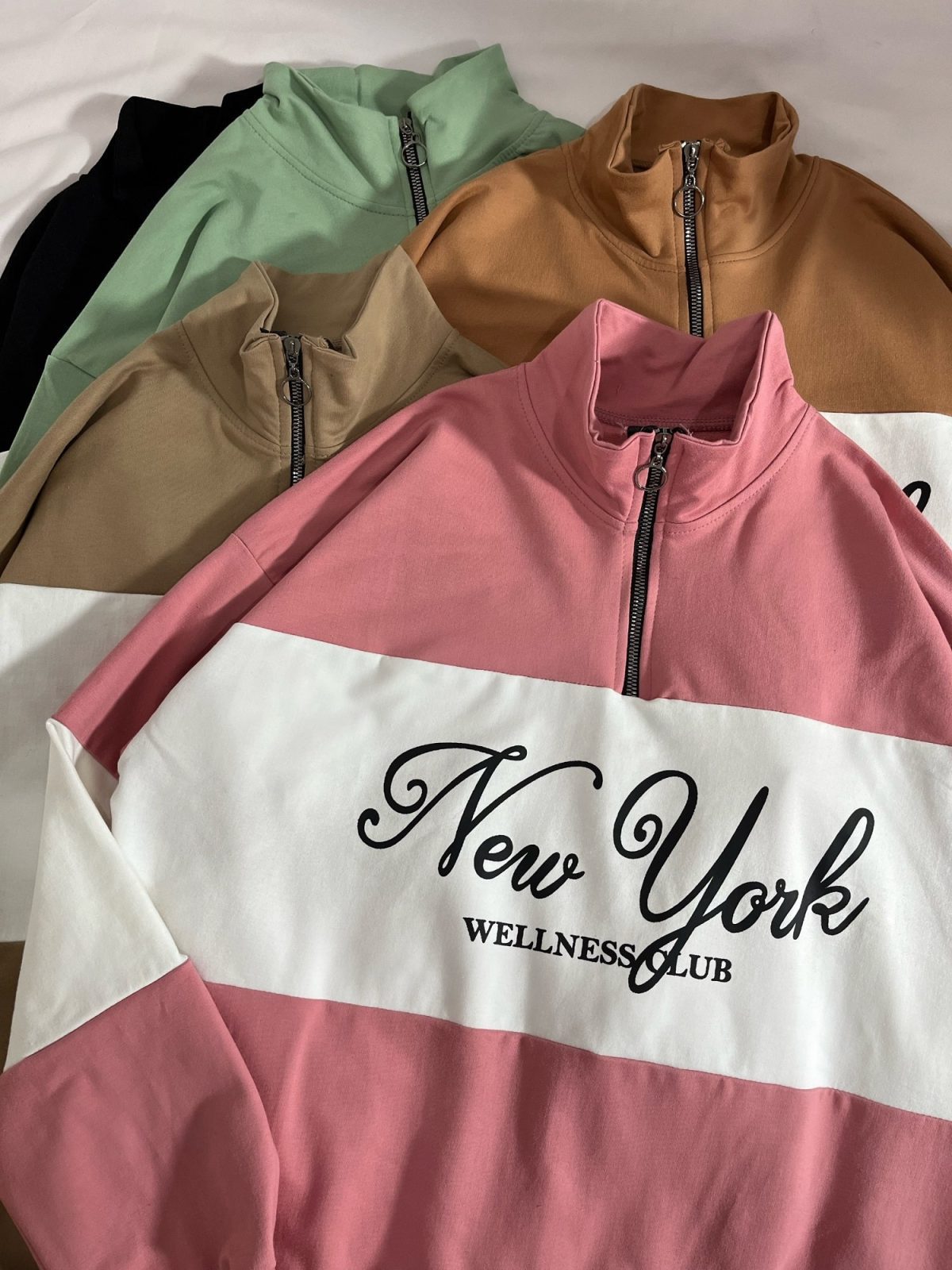 نیم زیپ ترکیبی دورس پنبه گلکسی دو نخ بدون کرک(2913) - Image 5