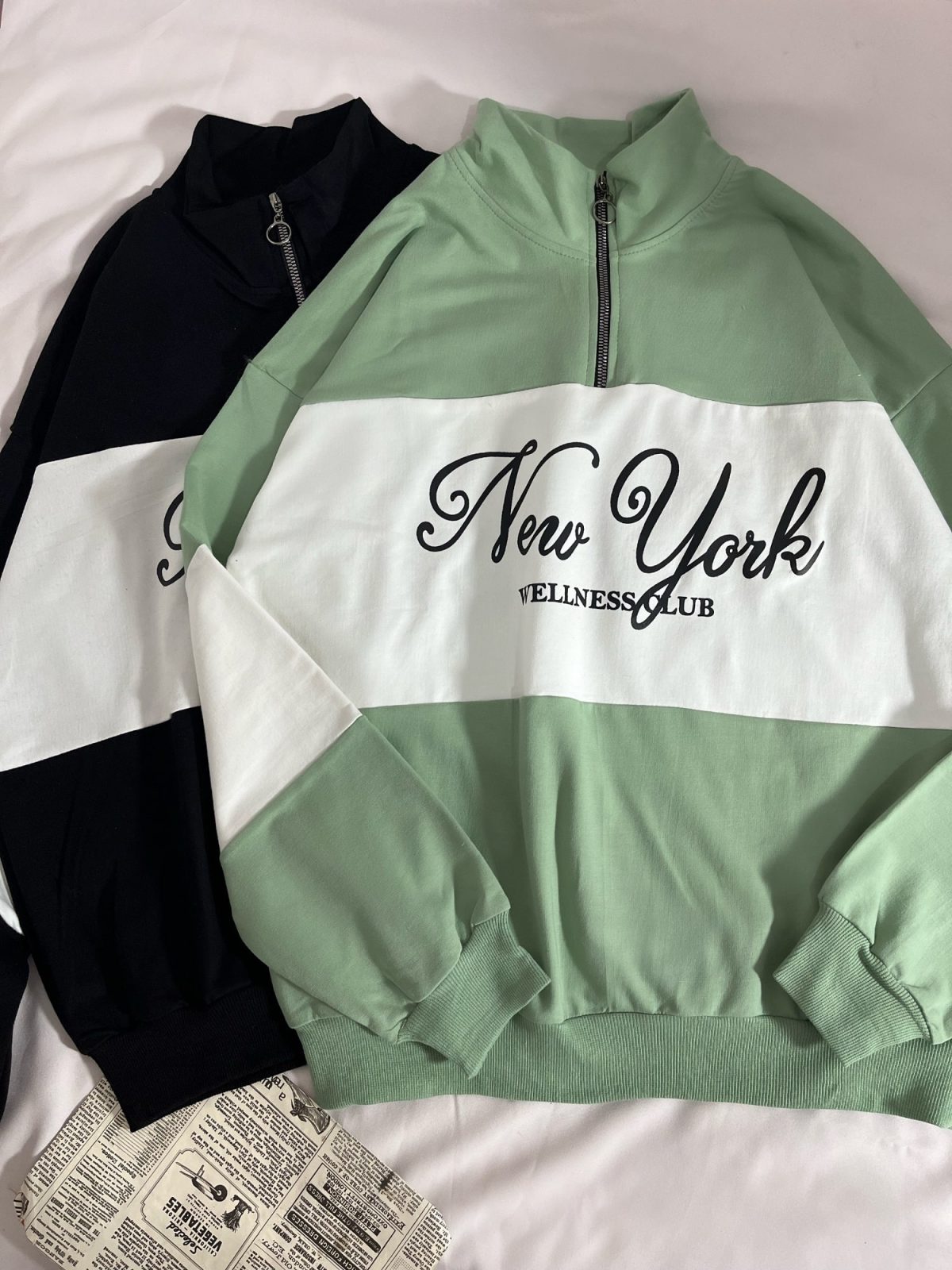 نیم زیپ ترکیبی دورس پنبه گلکسی دو نخ بدون کرک(2913) - Image 4