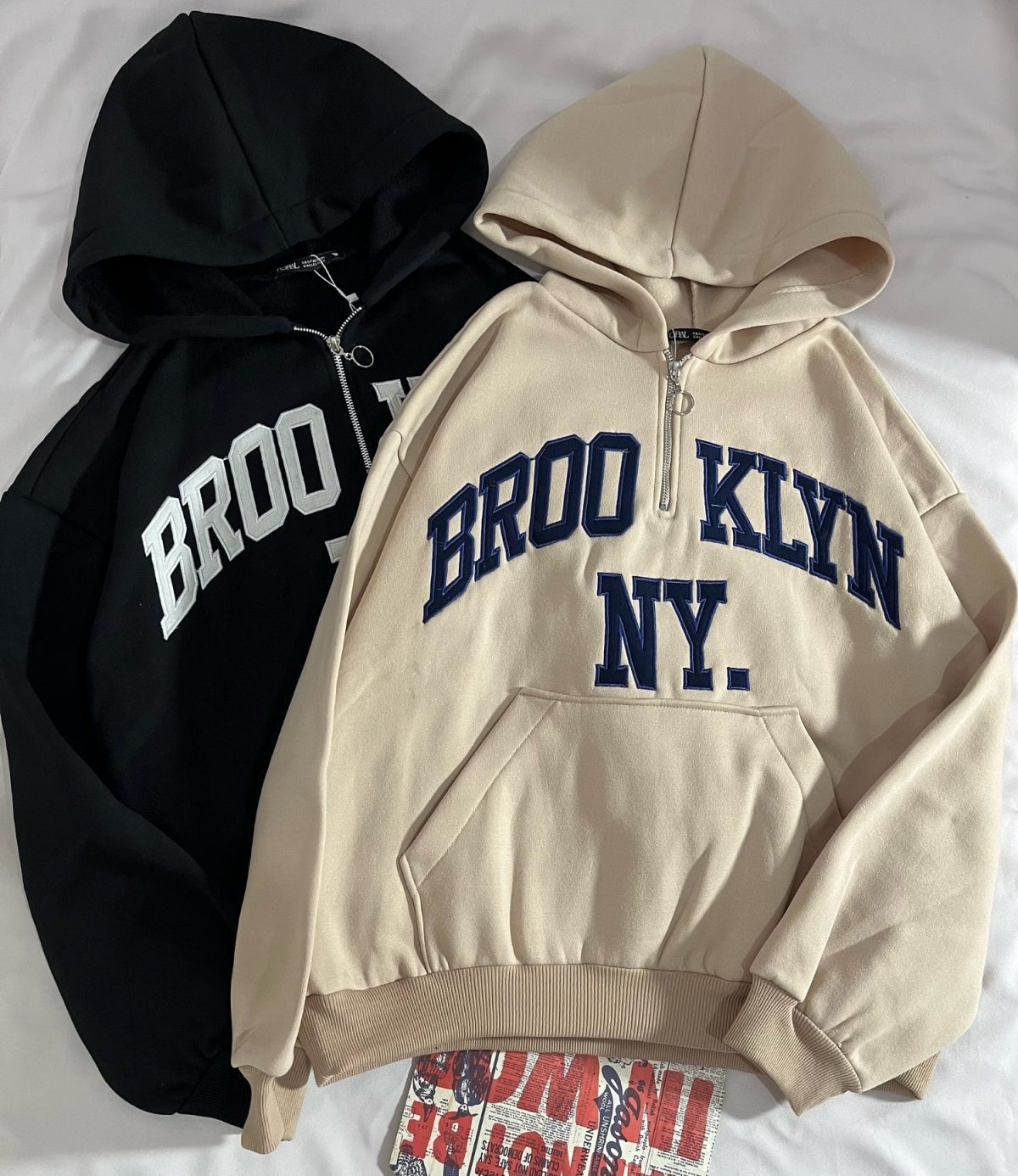 هودی نیم زیپ BROOKLYN سه نخ داخل کرک(2915) - Image 3