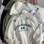 هودی نیم زیپ LOSANGELES سه نخ داخل کرک(2917)