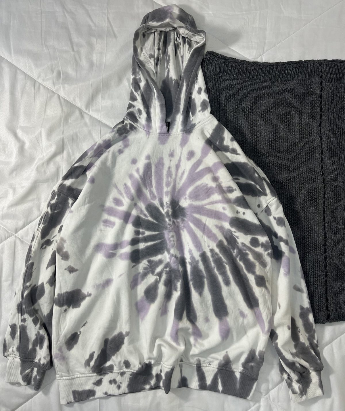 هودی آبرنگی ذغالی اورجینال وارداتی سه نخ داخل کرک(2935) - Image 2