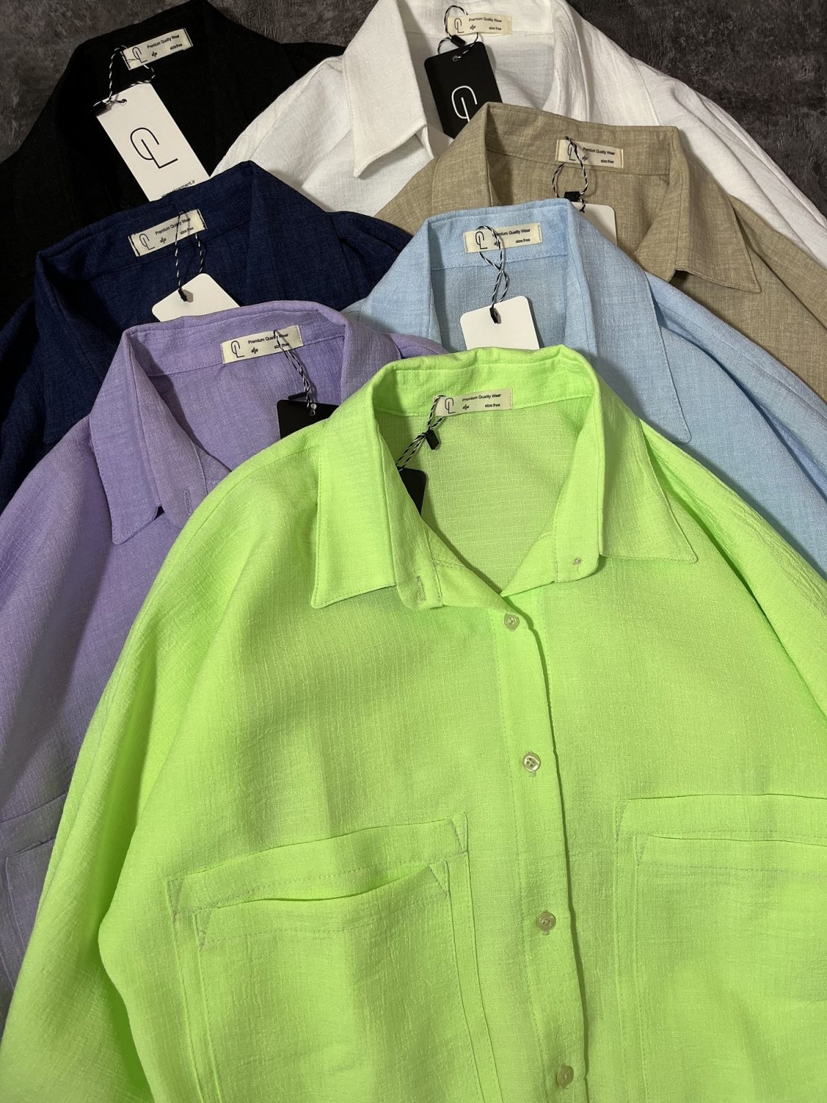 شومیز دوجیب پاستیلی او(2946) - Image 4